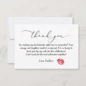 キス・ザ・ミス・グッバイ 独身最後の夜パーティー 写真 サンキューカード (裏面)