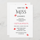 キス・ザ・ミス・グッバイ・独身最後の週末 招待状 (正面/裏面)
