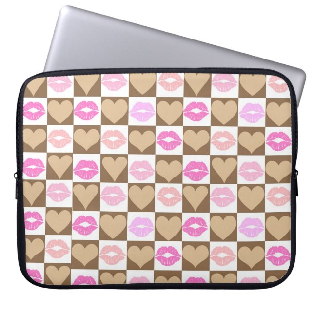 キス、チョコレート、愛の多く。 ラップトップスリーブ (正面)