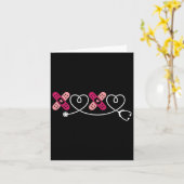 キス＆ハグ キス＆ハグ 看護師 聴診器 バレンタイン メンズ レディース キッズ カード (黄色い花)