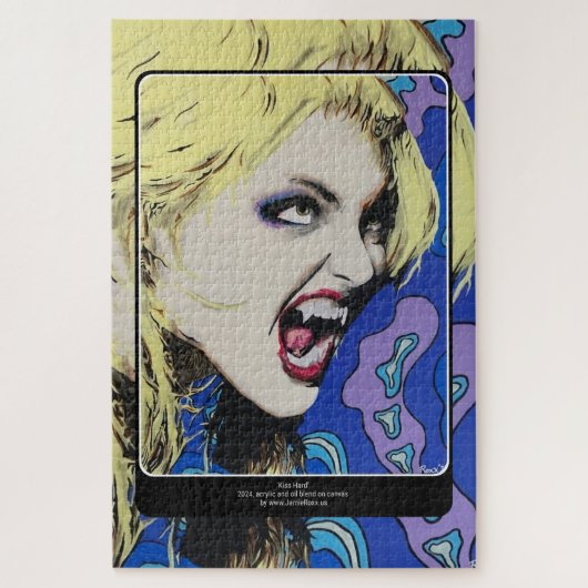 「キス・ハード」絵画が描かれた ジグソーパズル (縦)