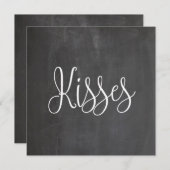 キス。バレンタインデー。黒板モダン十代 シーズンカード (正面/裏面)