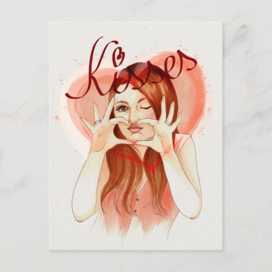 キス ポストカード (正面)