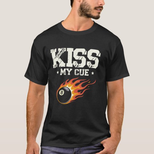 キス・マイ・キュー ビリヤード キュー プール スヌーカー Tシャツ (正面)