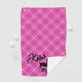 キス・マイ・パット・プレイド・ウィーナー・ドッグ・チーク・ゴルフ・タオル ゴルフタオル (インサイチュ)