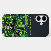 「キス・ミー・アイム・アイルランド人」 スカル iPhone ケース - メイト ケース Case-Mate iPhoneケース (裏面 (横))