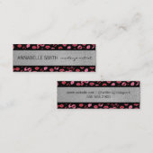 キス/メイクアップアーティスト/シルバーグリッター スキニー名刺 (正面/裏面)