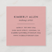 キス |メイクアップアーティスト スクエア名刺 (裏面)