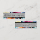 キス/メイクアップアーティスト/メイクアップパウダー スキニー名刺 (正面/裏面)