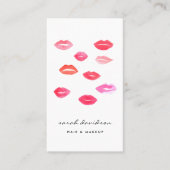 キス |メイクアップアーティスト（縦） 名刺 (正面)