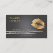 キス モノグラム, ゴールドトーンの唇 名刺 (裏面)