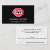 キス&モノグラム 予約カード (正面/裏面)