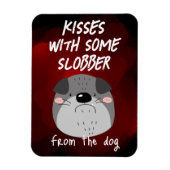 キス...何か怠け者と…バレンタインの冷蔵庫 マグネット (縦)