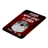 キス...何か怠け者と…バレンタインの冷蔵庫 マグネット (左側)