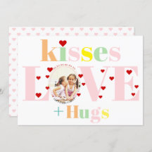 キス，愛，ハグタイポグラフィ写真バレンタインデー