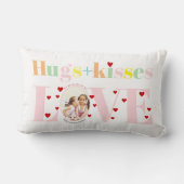 キス,愛,ハグタイポグラフィ写真バレンタインデー ランバークッション (裏面)