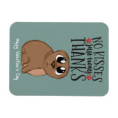 キス...犬からバレンタインを冷蔵庫 マグネット (横)