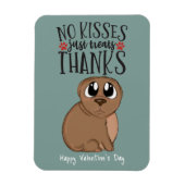 キス...犬からバレンタインを冷蔵庫 マグネット (縦)