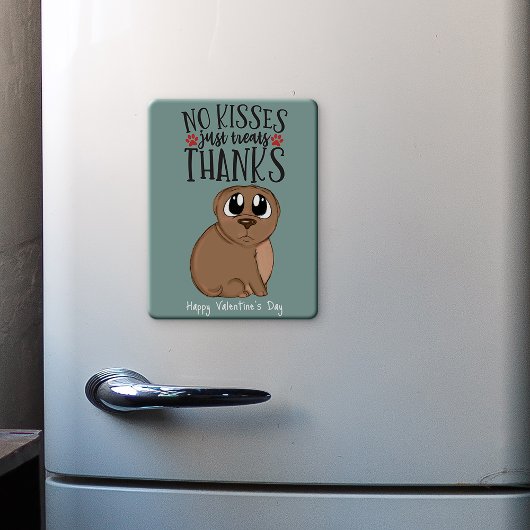 キス...犬からバレンタインを冷蔵庫 マグネット