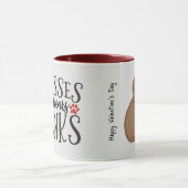 キス...犬Hoからのバレンタインを扱う マグカップ (中央)