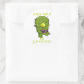 「キス、私は予防接種を受けたおもしろい」 ラウンドシール (バッグ)