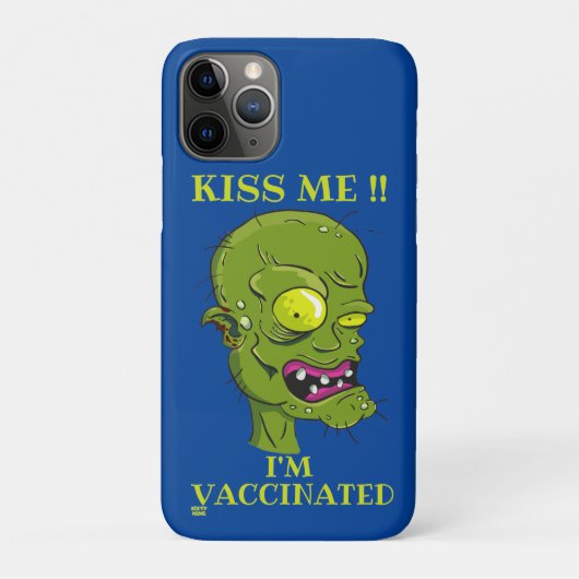 「キス、私は予防接種を受けたおもしろい」 Case-Mate iPhoneケース (裏)