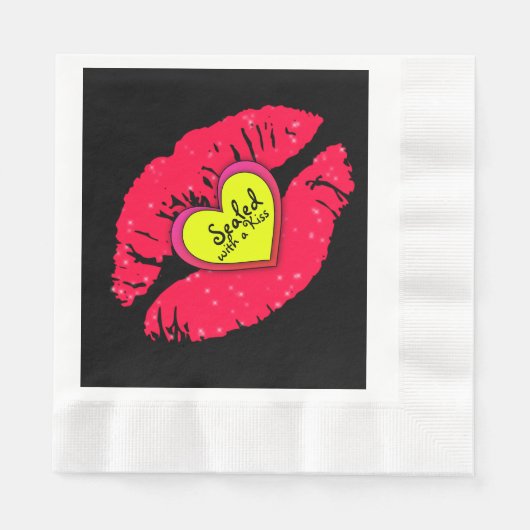 キス 縁ありランチョンナプキン (正面)