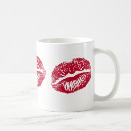 キス、赤い唇 コーヒーマグカップ