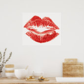 キス、赤い唇 ポスター (キッチン)