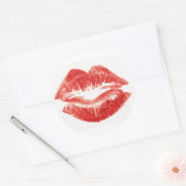 キス、赤い唇 ラウンドシール (封筒)