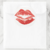 キス、赤い唇 ラウンドシール (バッグ)