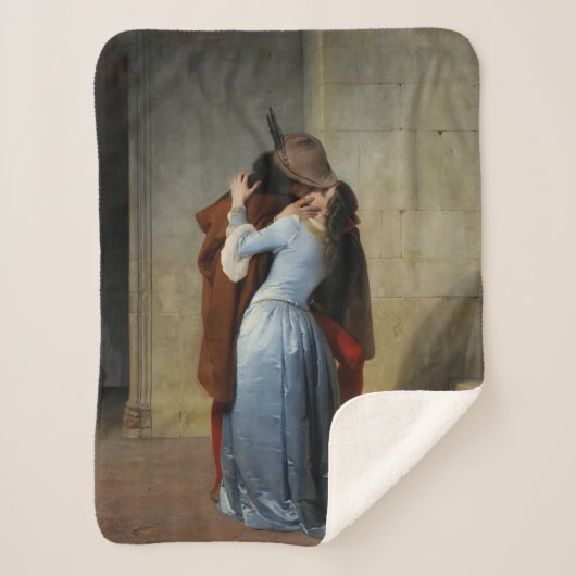 キス(by Francesco Hayez) シェルパブランケット (正面)