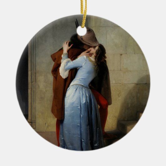 キス(by Francesco Hayez) セラミックオーナメント (正面)