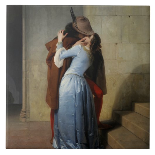 キス(by Francesco Hayez) タイル (正面)