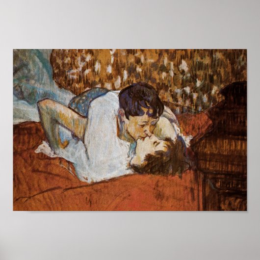 キス-by Henri de Toulouse-Laurec ポスター (正面)