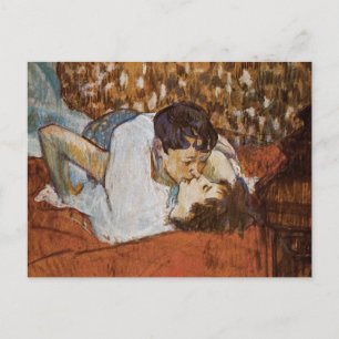 キス-by Henri de Toulouse-Laurec ポストカード