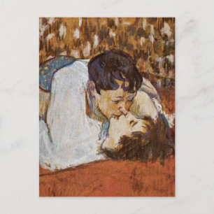 キス-by Henri de Toulouse-Laurec ポストカード