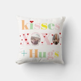 キス、HOHO、ハグタイポグラフィ写真Galentines Day クッション