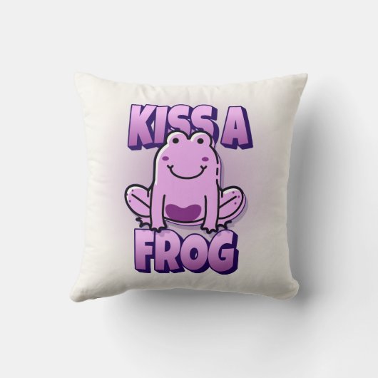 キスAピンクカエル クッション (裏面)
