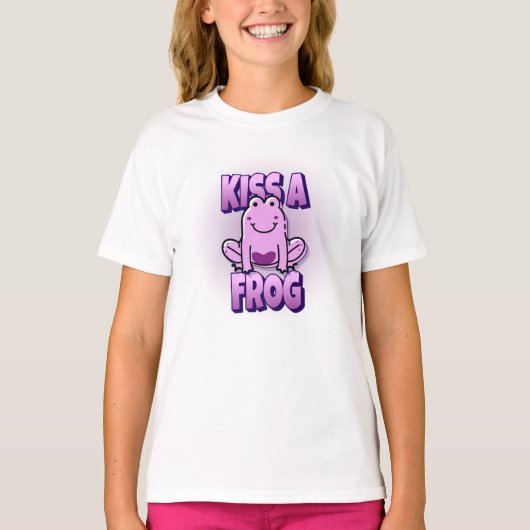 キスAピンクカエル Tシャツ (正面)
