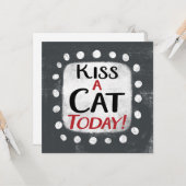 キスA Cat Todayグリーティングカード カード (正面/裏面インサイチュ)