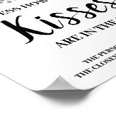 キスBlueFlowerブライダルシャワーゲームサインの数 ポスター (角)