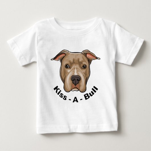 キスBullのピット・ブル ベビーTシャツ (正面)