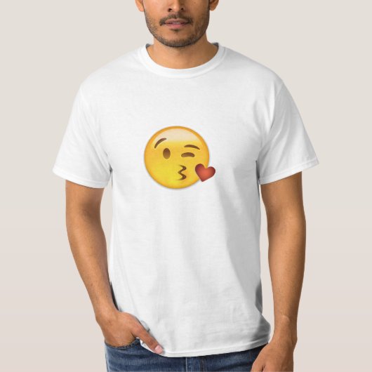 キスEmojiを投げる顔 Tシャツ (正面)