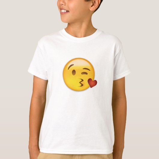 キスEmojiを投げる顔 Tシャツ (正面)