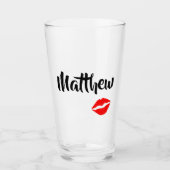 キスfor Him口紅プリント タンブラーグラス (正面)