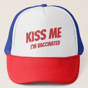 キスI' I' Me Vaccinatedかわいいモダンおもしろい引用文 キャップ