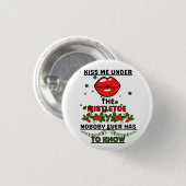 キスMeをThe Mydletoeボタンの下に表示 缶バッジ (正面&裏面)