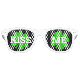 キスMEクローバーレトロシェーディング/おもしろいパーティーサングラス レトロサングラス