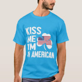 キスMeシリーズ（私はアメリカ人）男性用Tシャツ Tシャツ (正面)